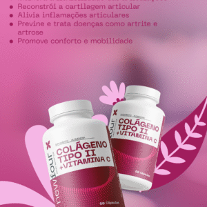 Colágeno Tipo 2 + Vitamina C – Mobilidade Que Rejuvenesce