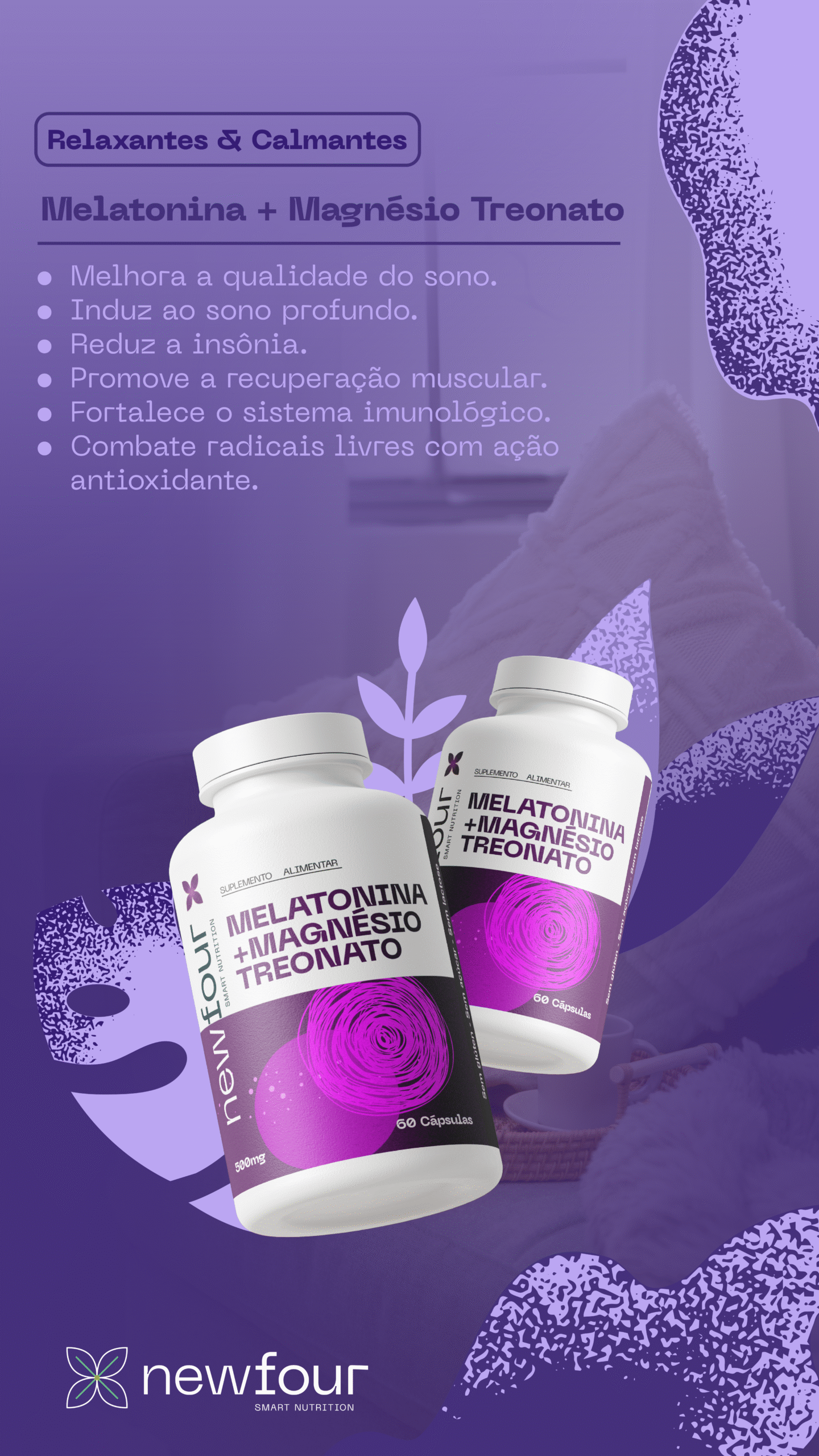 Melatonina + Magnésio Treonato – Insônia? Esquecimentos? Essa Dupla Resolve.